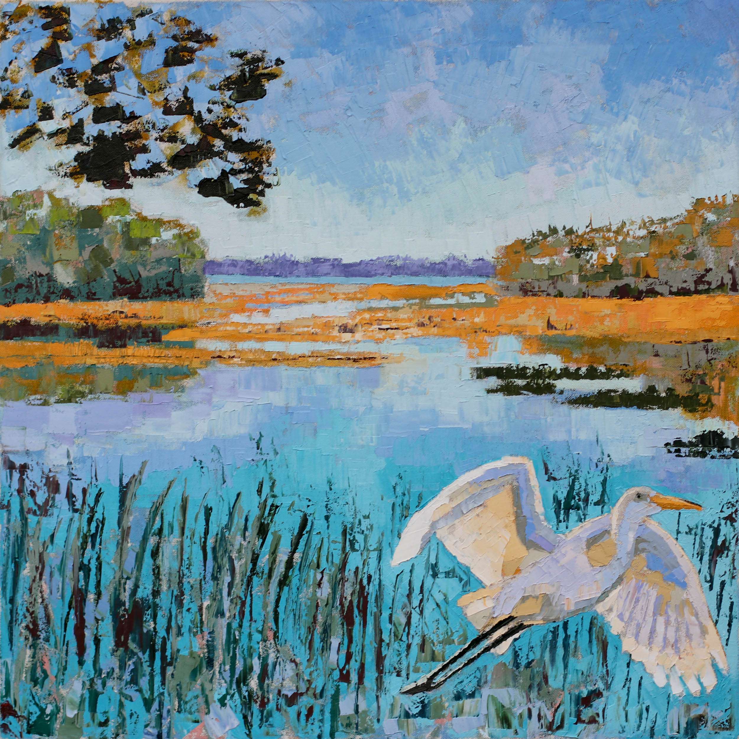 Egret & Salt Marsh